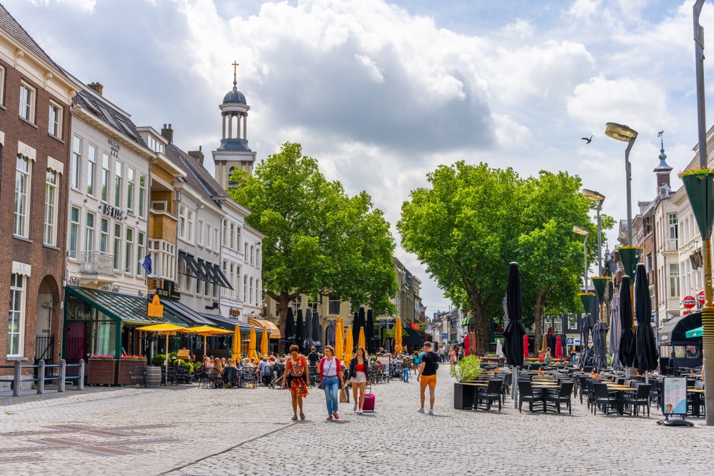 De stad Breda in Noord-Brabant