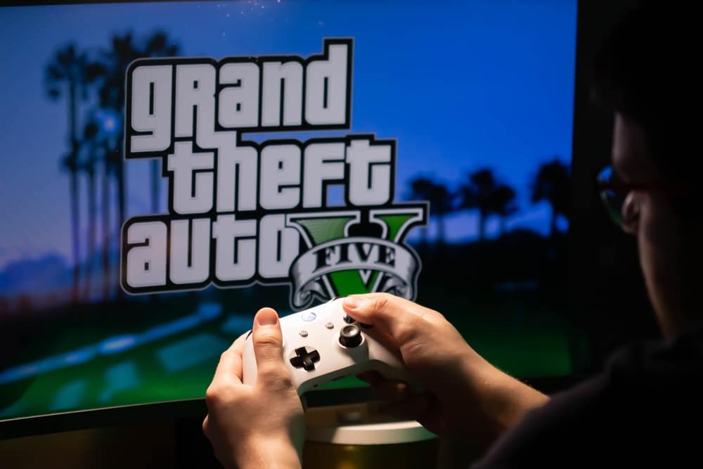 GTA 5 op een scherm als populaire game