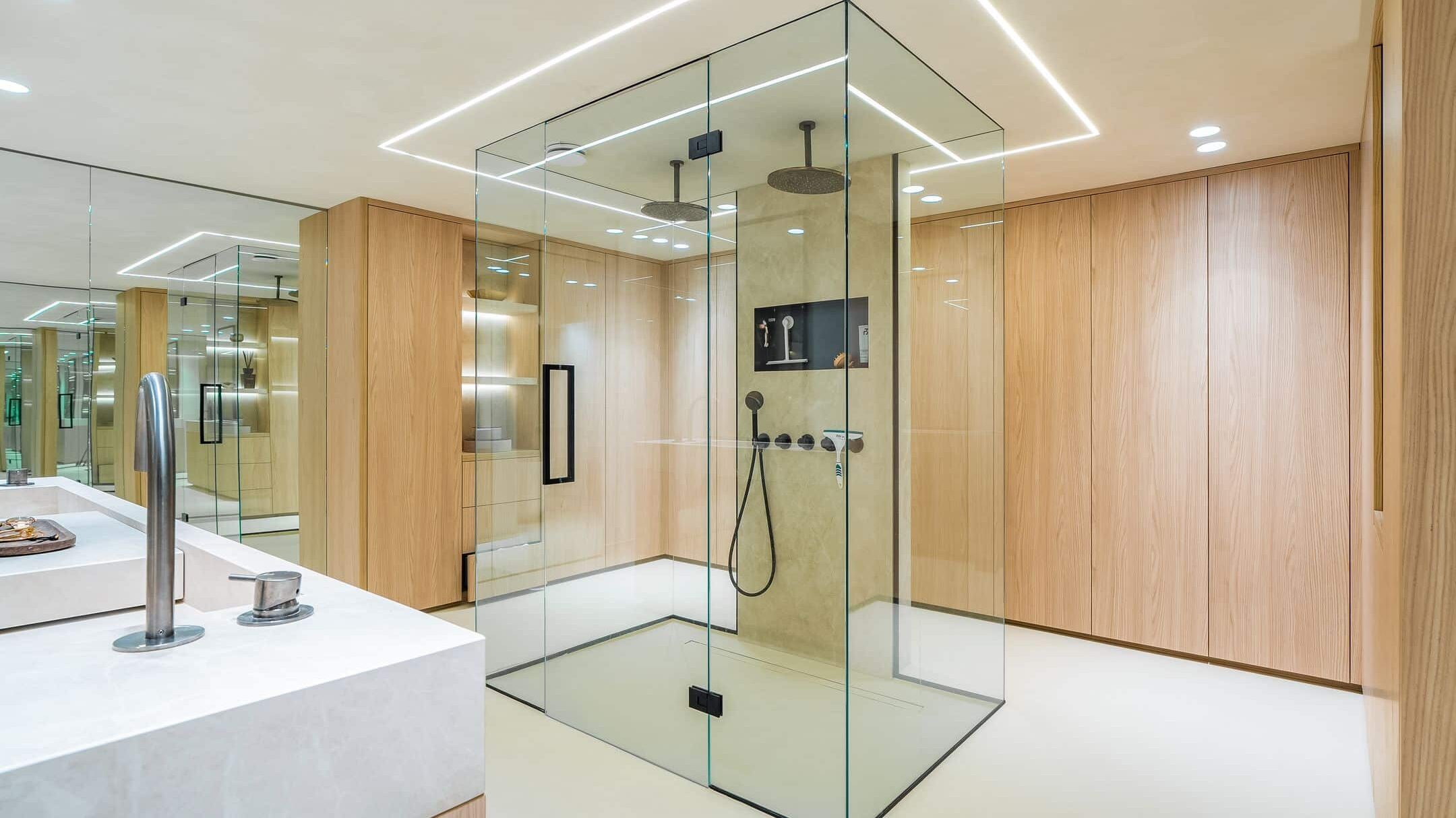 Badkamer van deze prachtige luxe stadsvilla aan de Ossenmarkt