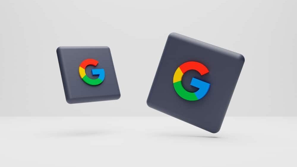 Google logo icon isolated on white background, digital button