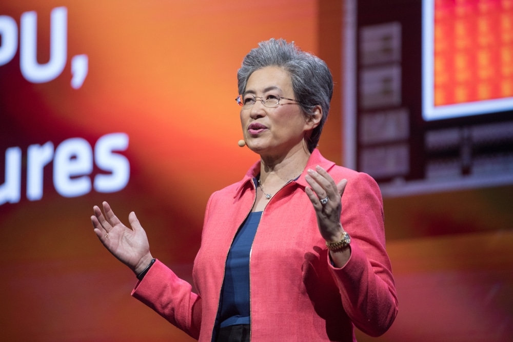AMD chairman and CEO Lisa Su delivers the first AI keynote speech in Computex in Taipei on June 3, 2024.