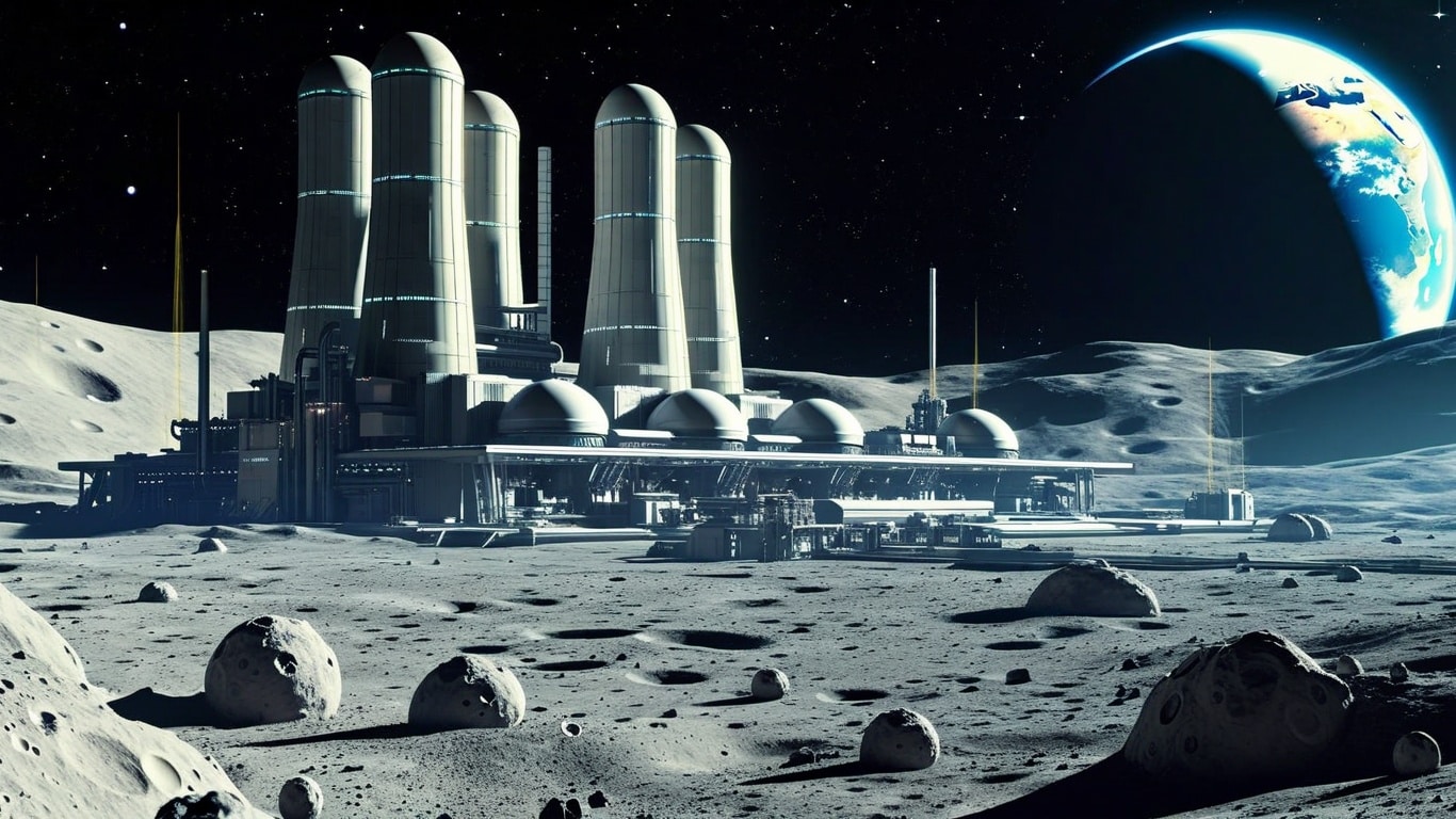 Kernreactor op de maan - nuclear power plant on the moon