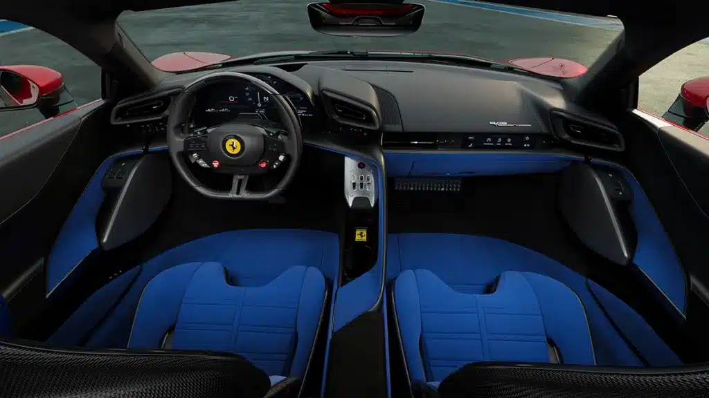 Interieur in de nieuwe Ferrari 849 Testarossa