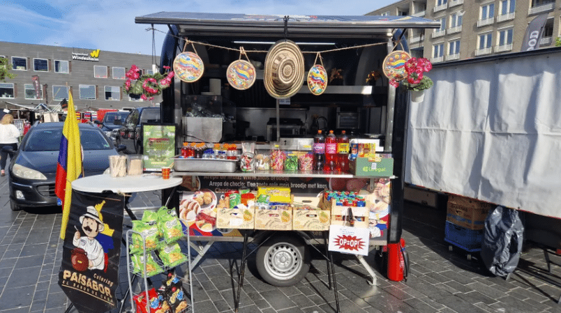 Paisabor kraam in het centrum
