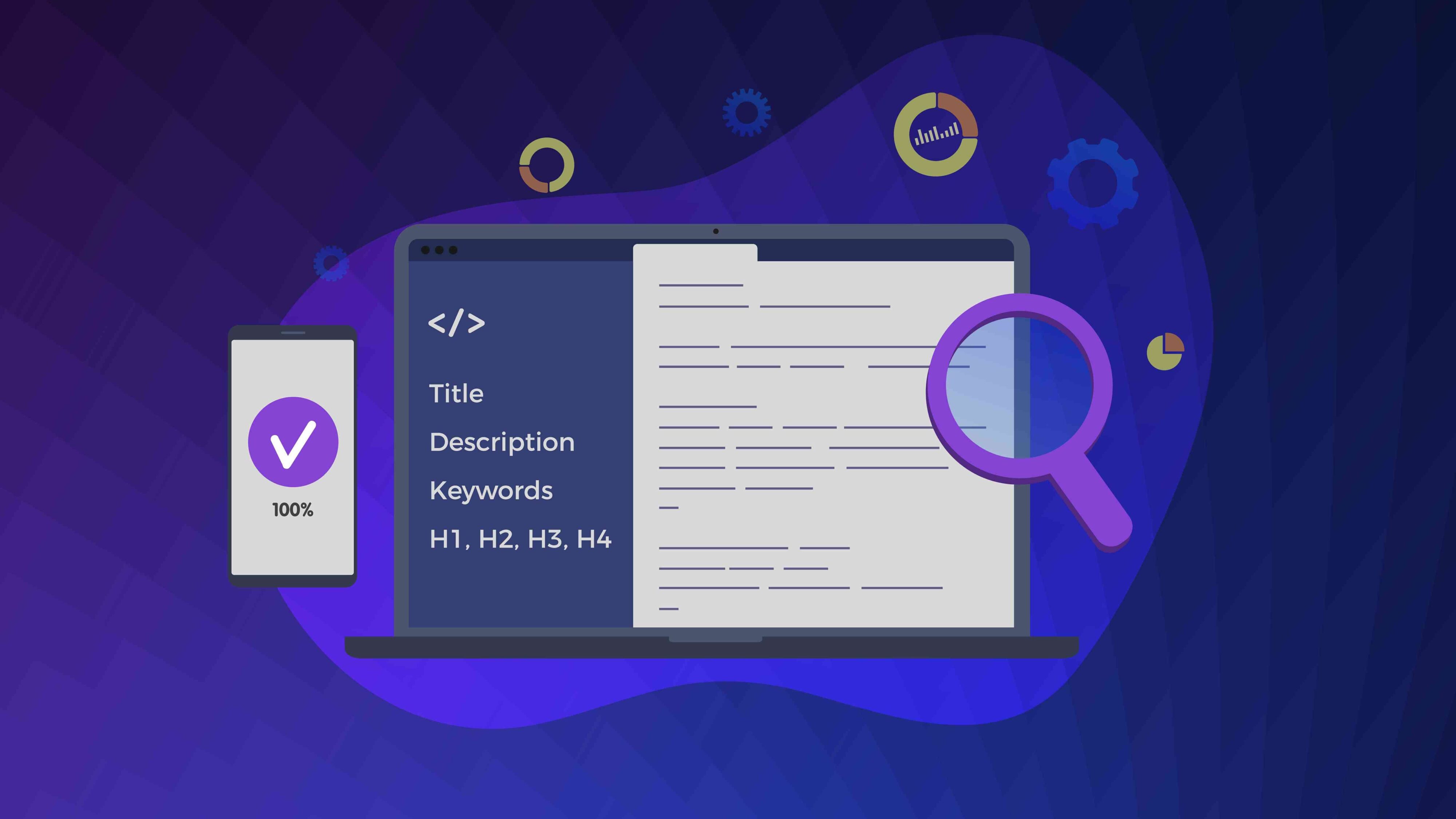 Website on-page SEO (Search Engine Optimization). Seo Development of desktop and mobile version site for better ranking in search engines. Fixing the Title, description, keywords