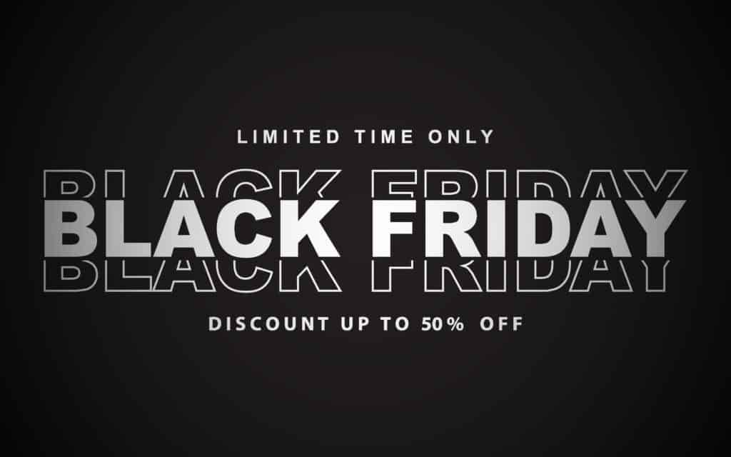 Black Friday banner om goedkope deals te aan te prijzen