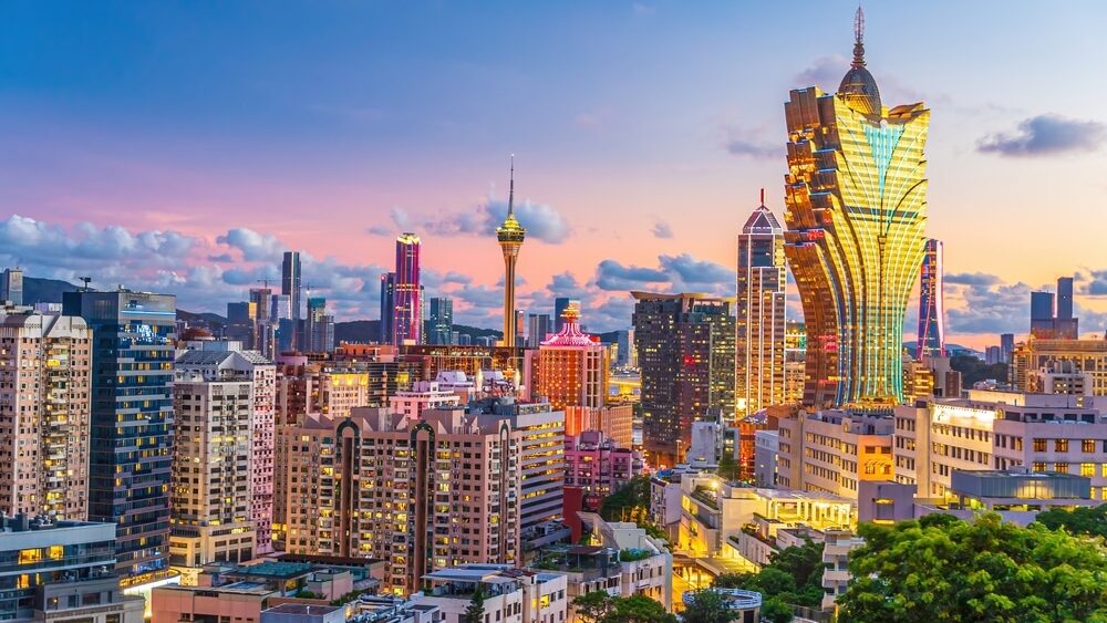 Beautiful cityscape of Macau downtown city skyline