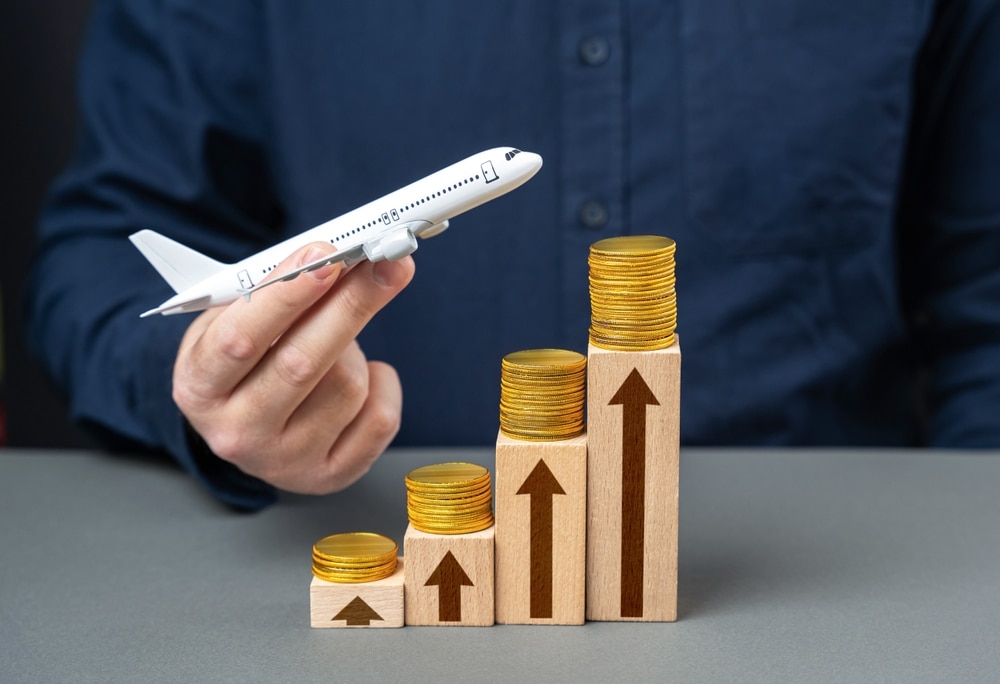 De kosten van vliegtickets zijn afhankelijk van het tijdstip dat het wordt geboekt.