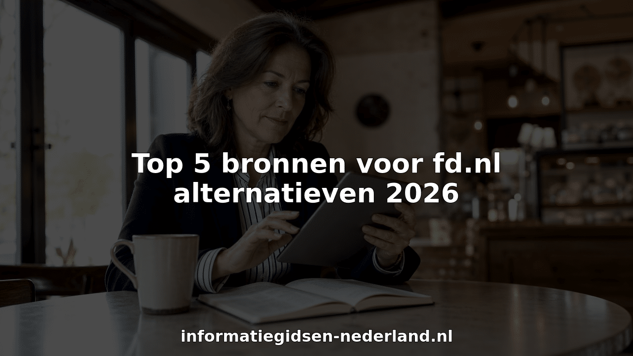Vrouw verdiept zich op haar tablet in alternatieven voor zakelijk nieuws